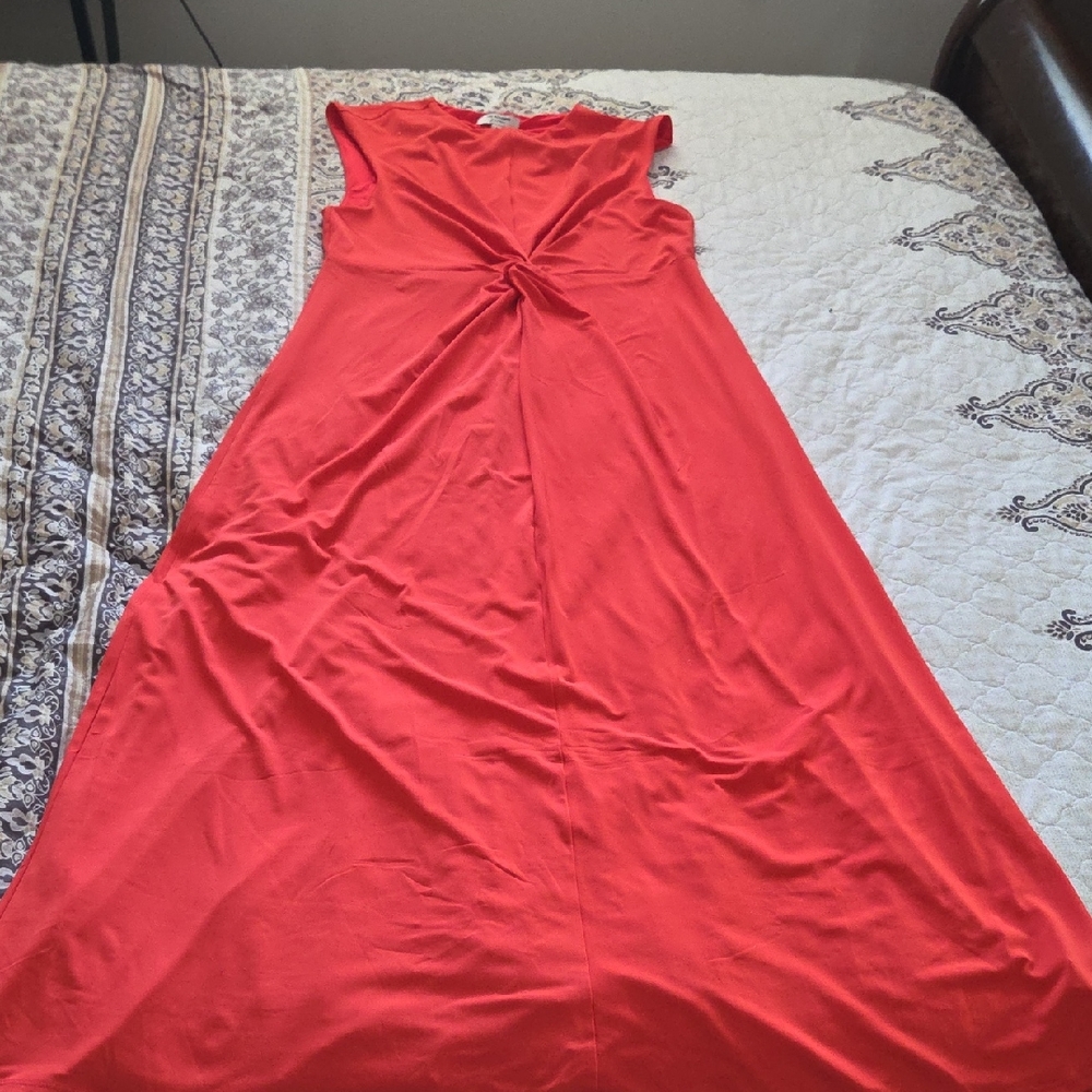 Old Navy Elegant Orange Sleeveless Dress